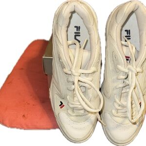 Fila Cream Athletic Shoes